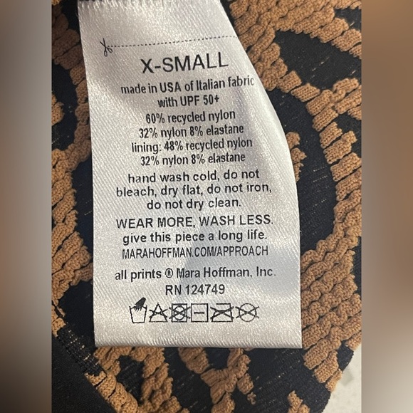 Mara Hoffman Cece Leopard Bikini Bottom — Black Brown, XS (NWT) - Picture 6 of 6